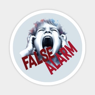 Boy shouting false alarm Magnet